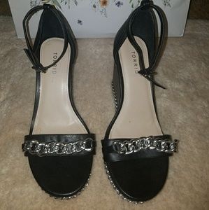 Torrid Black Chain Wedges